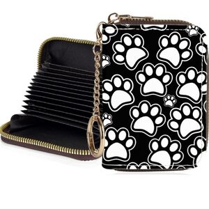 Black and White Paw Print Wallet
